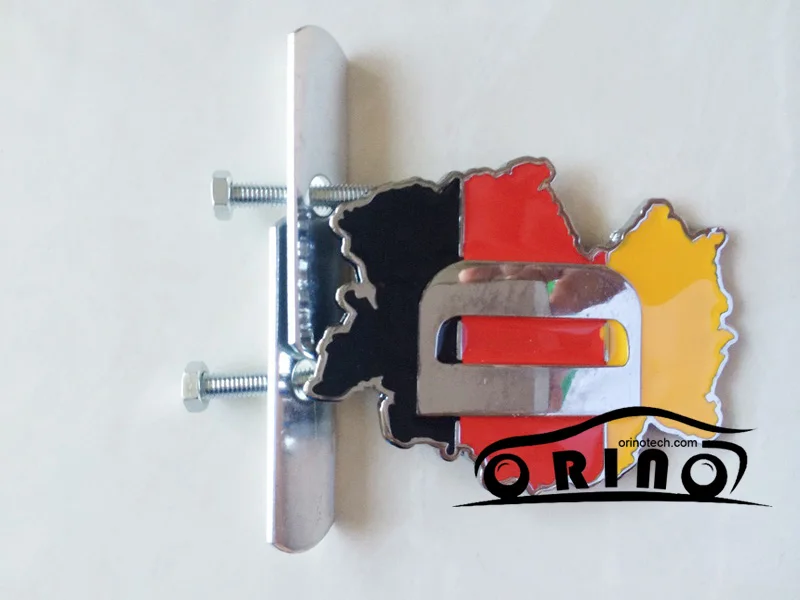 Germany Flag Map Car Front Grille Emblem-5