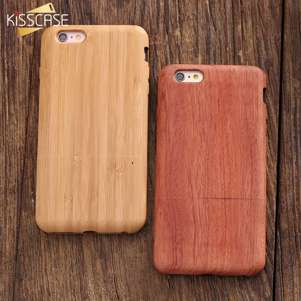 

KISSCASE Natural Bamboo Wood Pattern Phone Case For iPhone 6 6 Plus Cases Fashion Wood Phone Cover For iPhone 6S 6S Plus Fundas