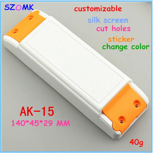

szomk LED outlet box (4 pcs) 140*45*29mm plastic housing for PCB abs plastic enclosure Project box for Diy case