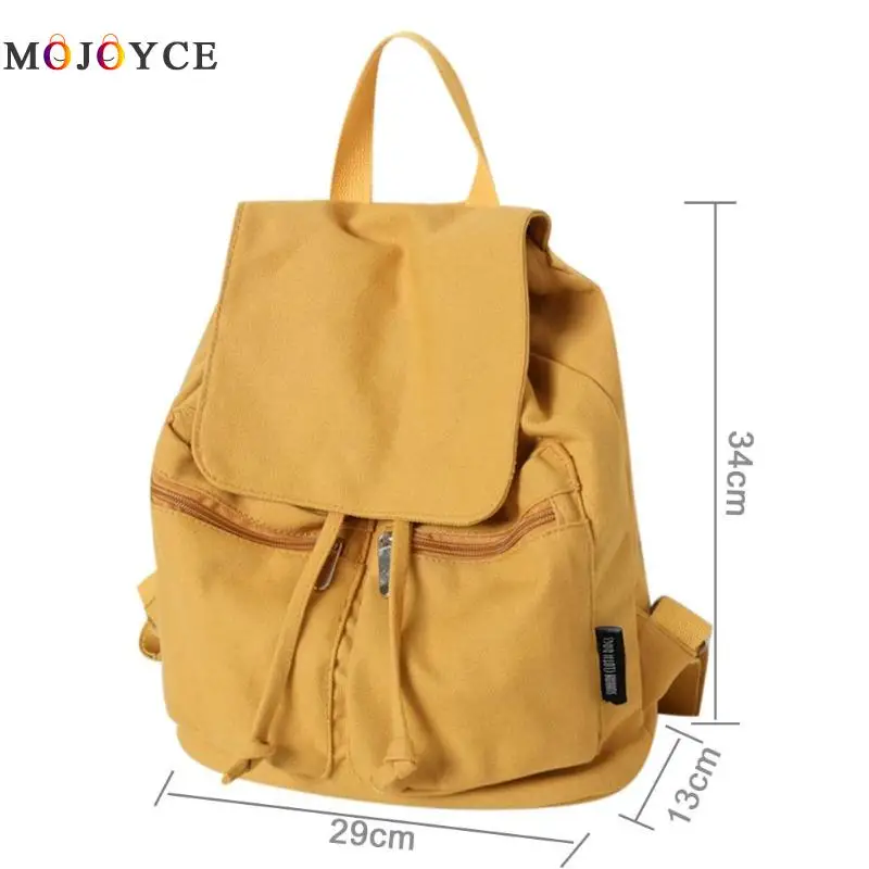 Mochila de lona para mujer, mochila informal, mochila de Color puro, mochila para adolescentes, mochila escolar, mochila femenina