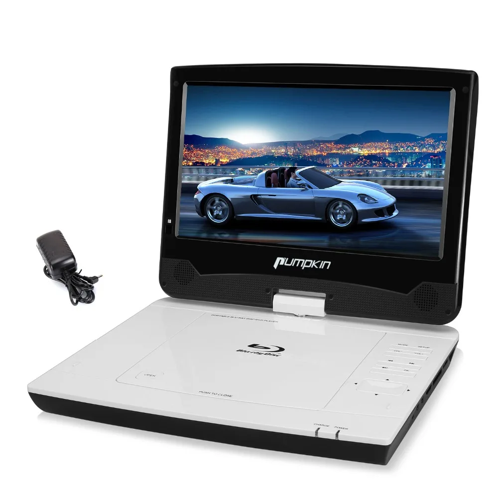 Pumpkin 10 ''портативный Blu-Ray dvd-плеер Автомобильный подголовник монитор USB/SD/HDMI/IR/AV ЖК-экран Автомобильный монитор с HDMI пультом дистанционного управления