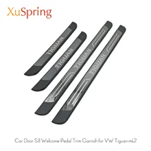 NUOVO Styling Auto Esterno Piatto Dello Scuff Del Davanzale Del Portello Trim Pedale di Benvenuto per il VW Tiguan 2018 2017 2016 mk2 accessori Auto