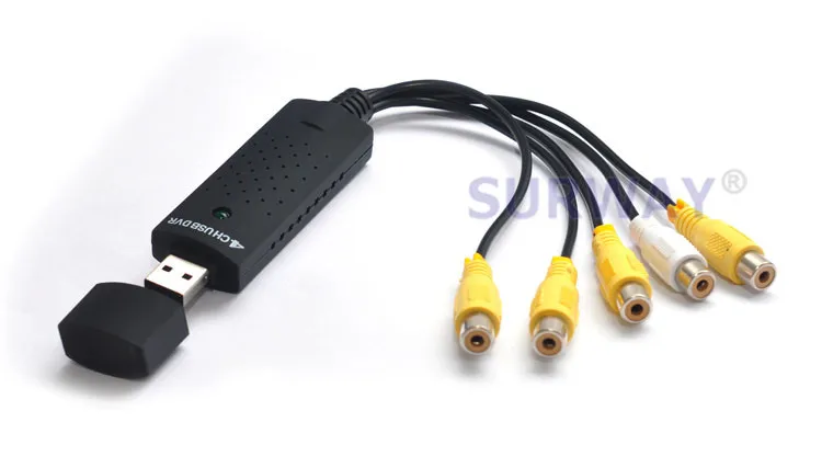 USB 2,0 Easycap 4 канала, 4CH DVR CCTV камера Аудио Видео Захват адаптер рекордер, для ПК ноутбука Windows XP
