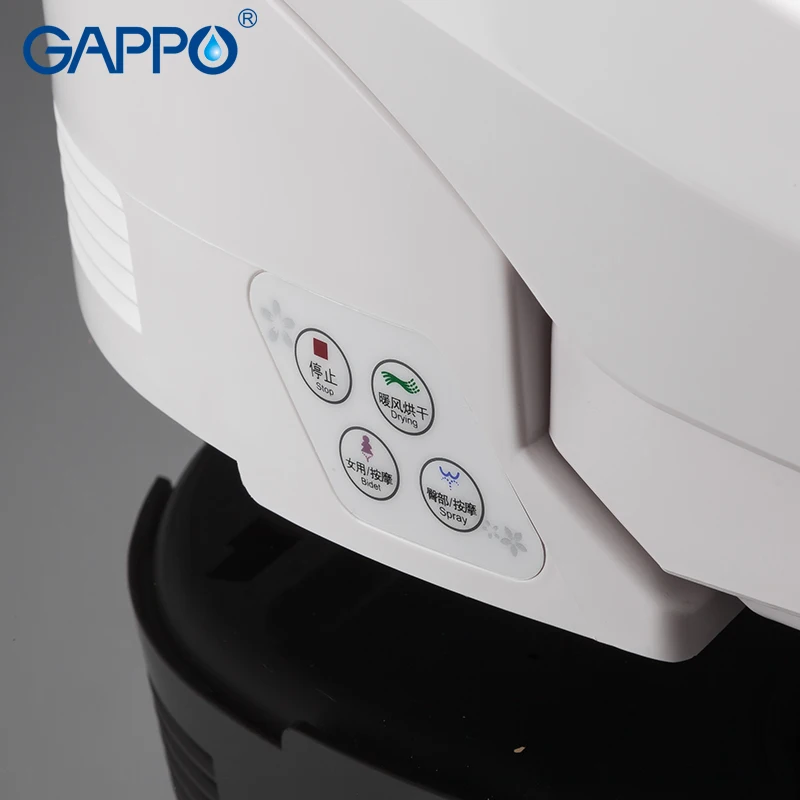 GAPPO Smart Toilet Seats Remote Control Intelligent Bidet Sprayer Led Light Cover Toilet Washlet Elongate Toilet Heating Lid