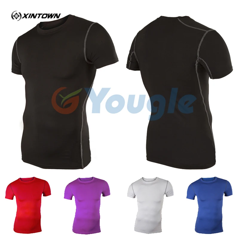 

XINTOWN Men's Sports Athletic Compression Tight Under Base Layer Top Short Sleeve T-Shirts Tees Tops Collection Cycling Jerseys