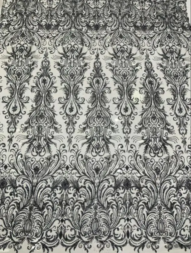 

Top selling glued glitter African Tulle Lace Fabric hot sale African French Lace Fabric L-618 with glitter