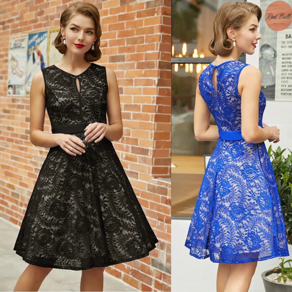 floral lace swing dress