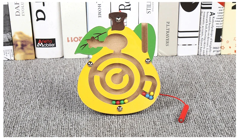 Материалы Монтессори Развивающие деревянные игрушки для детей раннего обучения детей дошкольного возраста для обучения, на магните Лабиринт логическая игра головоломка