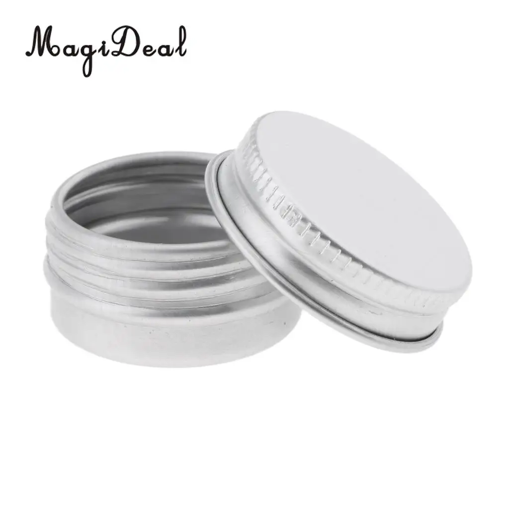 20x Empty Aluminum Tins Cans with Screw Lids Box Container Jar Round Pot 5g for Cream Salves