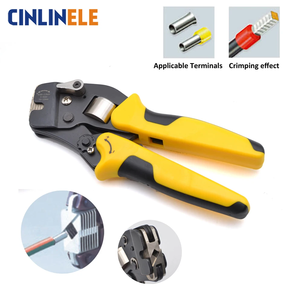 

VSC10 16-4 0.08-16mm 40-5AWG Exquisite Package Adjustable Precise Crimp Pliers Tube Terminal Crimping Hand Tool VSC8 6-4 16-4
