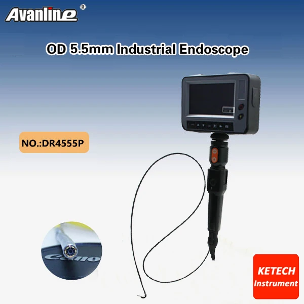 

Handheld OD 5.5mm Pipe Industrial Endoscope Professional Video Borescope 4.3" LCD Inspection Camera Endoscope USB SD DR4555P