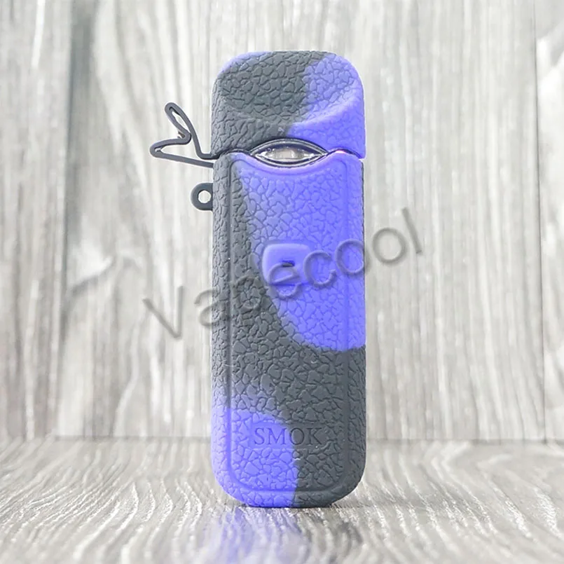 Black purple Текстурированный силиконовый чехол для Smok Nord Pod Vape Kit, нескользящий защитный силиконовый чехол, гелевый Модный чехол - Цвет: Black purple