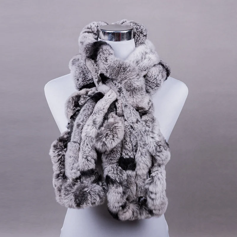 

Multi Color Lady Autumn Winter Genuine Rex Rabbit Fur Neck Rings Scarves Real Women Fur Pashmina Wraps LF4286