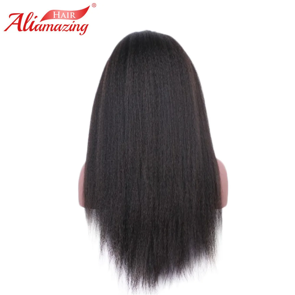 Али удивительные волосы Синтетические волосы на кружеве человеческих волос парики для Для женщин предварительно сорвал волосяного