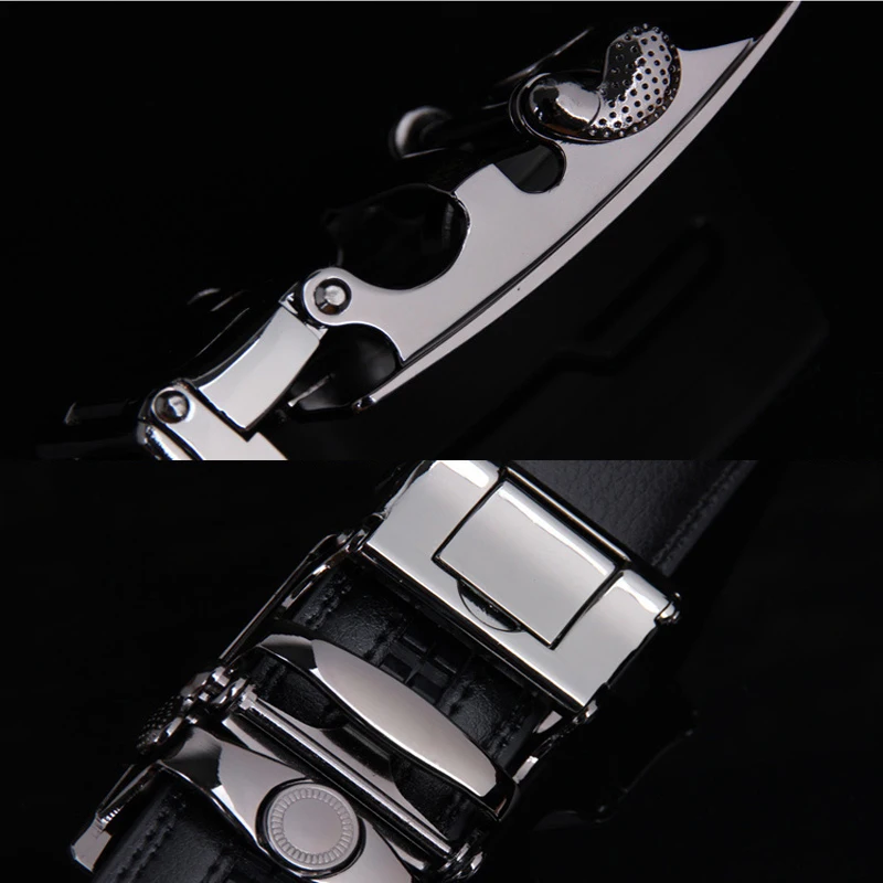 [DWTS]Belt Male Genuine Leather Strap Belts For Men High Quality Automatic Buckle Belts Cummerbunds cinturon hombre