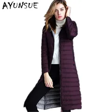 Модное пуховое пальто средней длины, женская теплая куртка с капюшоном, приталенная Повседневная парка, верхняя одежда, женский пуховик размера плюс 4XL YYJ9