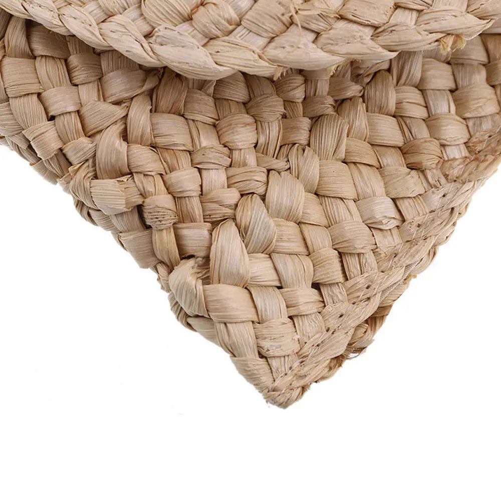 Новый богемный для женщин Ретро Соломы вязаный клатч плетеная Сумочка пляжная сумка Длинный кошелек для монет Сумки