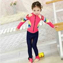 Детский костюм для дайвинга открытый слитный купальник милый детский солнцезащитный купальник с длинными рукавами