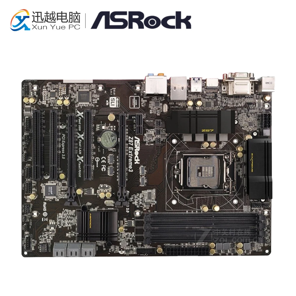 

Asrock Z87 Extreme3 Desktop Motherboard Z87 Socket LGA 1150 i3 i5 i7 DDR3 USB3.0 ATX