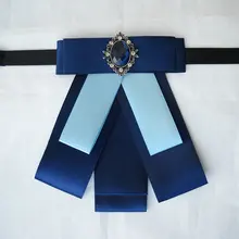 Бренд Мужская Свадебная вечеринка банкет шея рубашка форменный галстук-бабочка галстук винтажный Британский женский горный хрусталь бабочка ленточка с бантиками