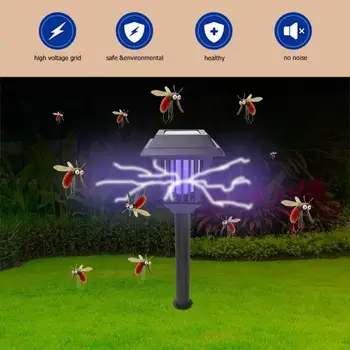 

2 LED Garden Lawn Solar Mosquito Killer Light Insect Pest Bug Zapper Lamp