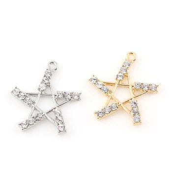 

20Pcs/lot Clear Crystal Star Pendant Fit DIY Handmade Bracelet Necklace With Lobster Clasp Jewelry