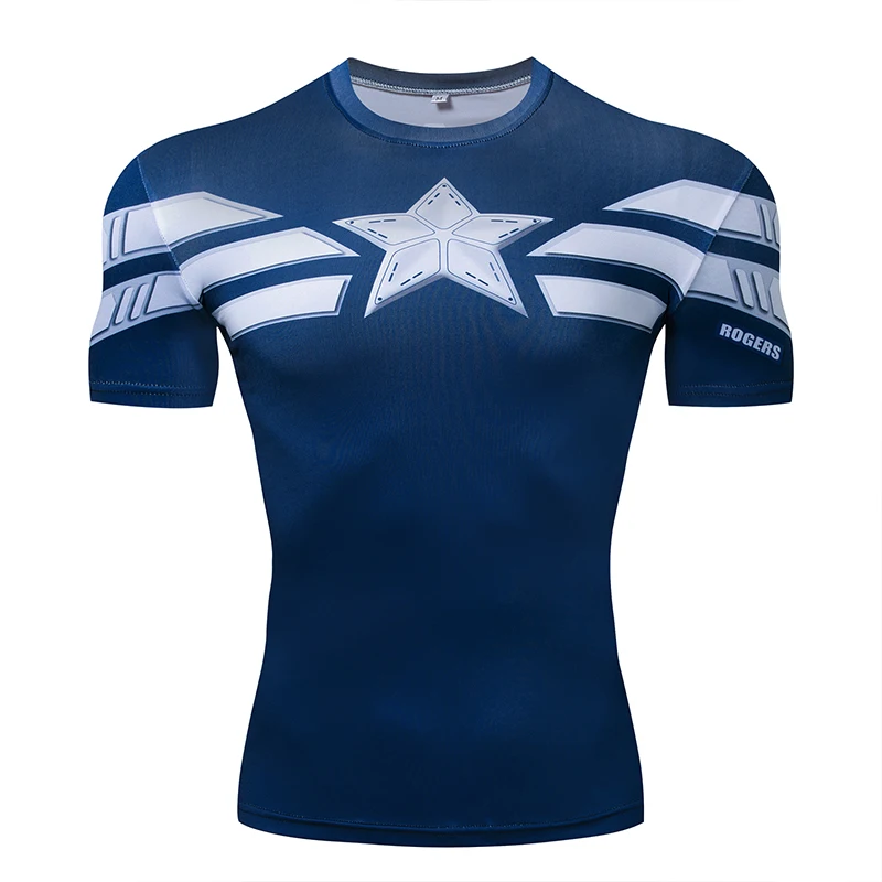 Футболка мужская компрессионная топ с супергероем черной Пантеры Каратель