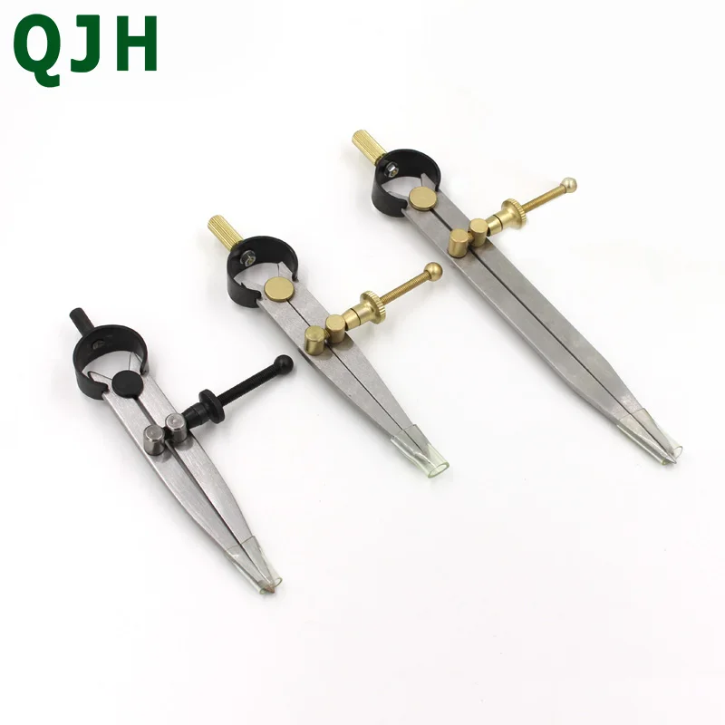 

New DIY leather tools Adjustable Scriber Wheel Compass Leather Stitch Hole Distance Gauge Divider Leather compass Tool
