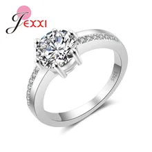 Новое поступление, специальное круглое Кристальное кольцо для женщин, вечерние ювелирные изделия Anillos, 925 пробы Серебряное кольцо, подарок на свадьбу, помолвку