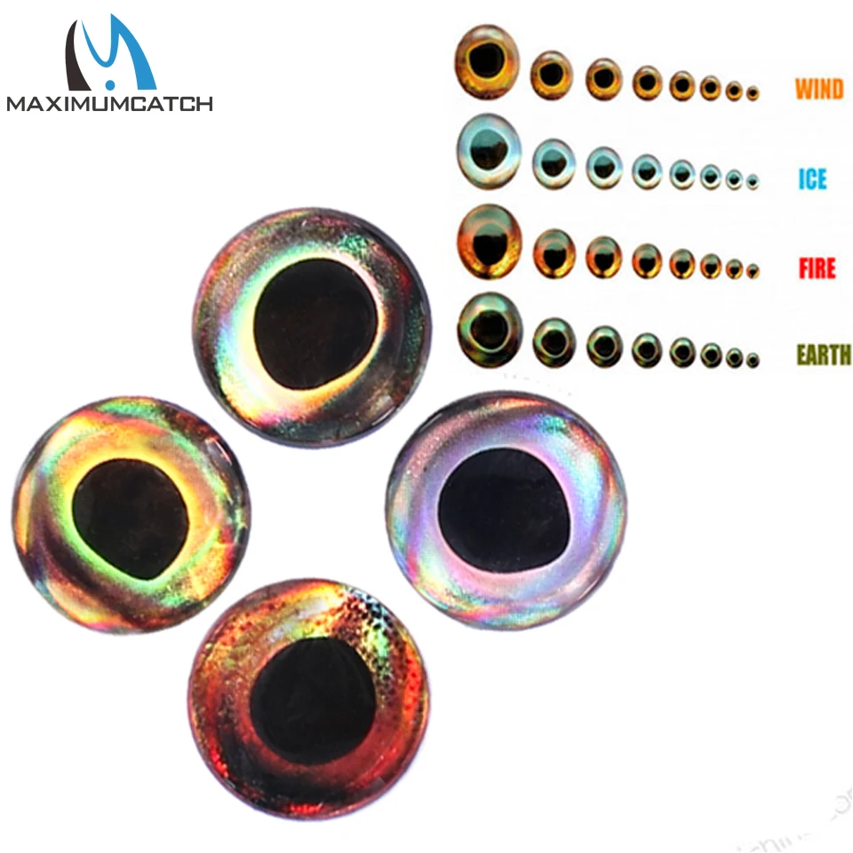 Maximucatch 4D Fishing Lure Eyes Fly Tying Material Fish Eyes Fishing