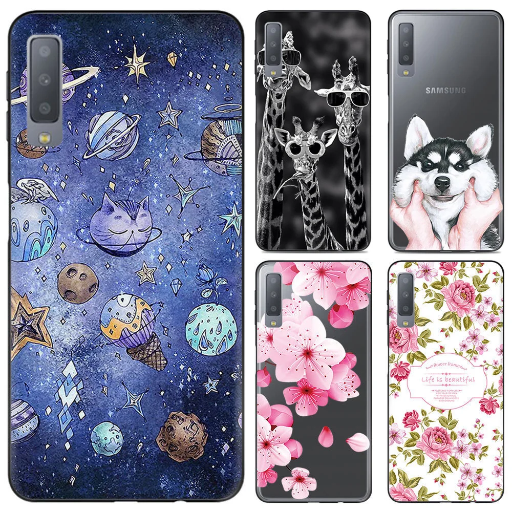 KSAM1037_5_Painted Soft Case for Samsung Galaxy A7 2018 SM-A750F 6.0 inch Silicone Phone Cases