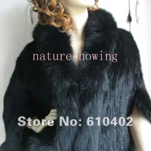 Настоящая норка и настоящий Лисий воротник с рукавами накидка/жилет женщин