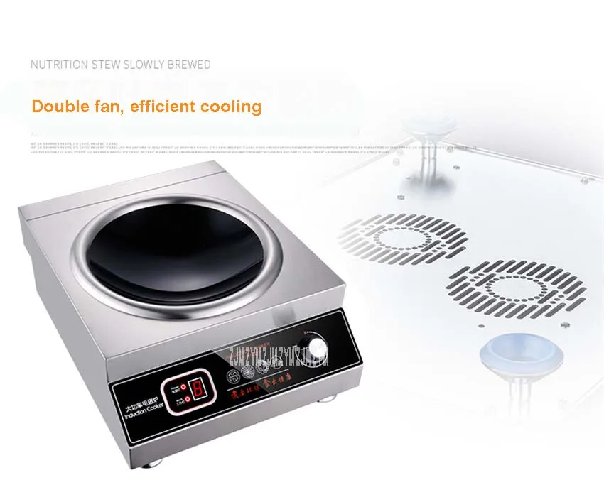 SL-5000Electro-Magnetic вогнутой индукционная Пособия по кулинарии печь 5000 Вт Коммерческих Мощность Коммерческая электромагнитная печь Пособия по кулинарии тепла
