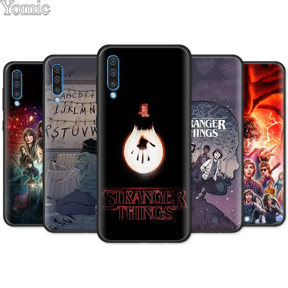 

Stranger Things Black Soft Case for Samsung Galaxy A50 A70 A40 A10 A20 A30 A60 M30 M10 M20 Silicone TPU Phone Case Cover