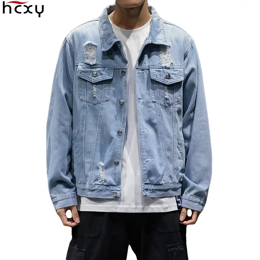 light wash mens jean jacket