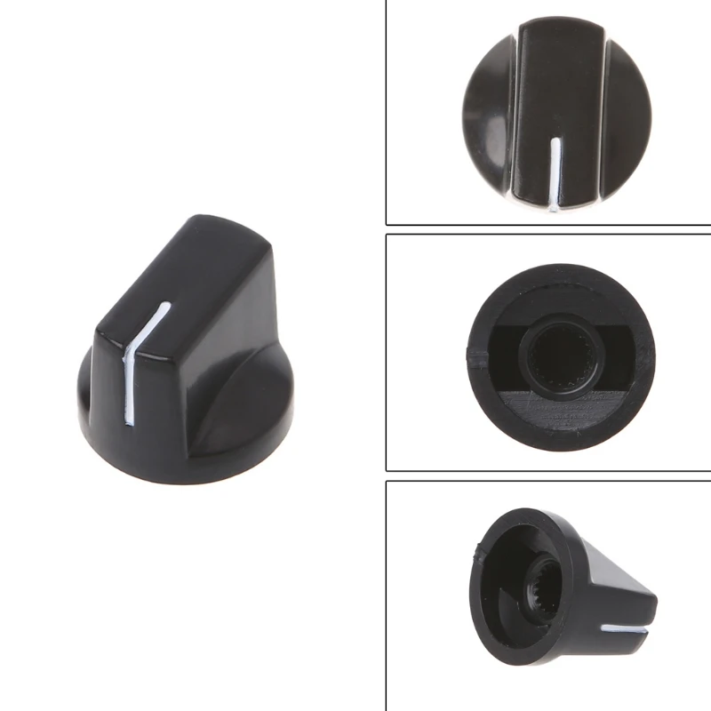 

1pc Knob Button Guitar Amp Effect Pedal Knob Plastic Flat Pointer Parts Accessories KI-5U87