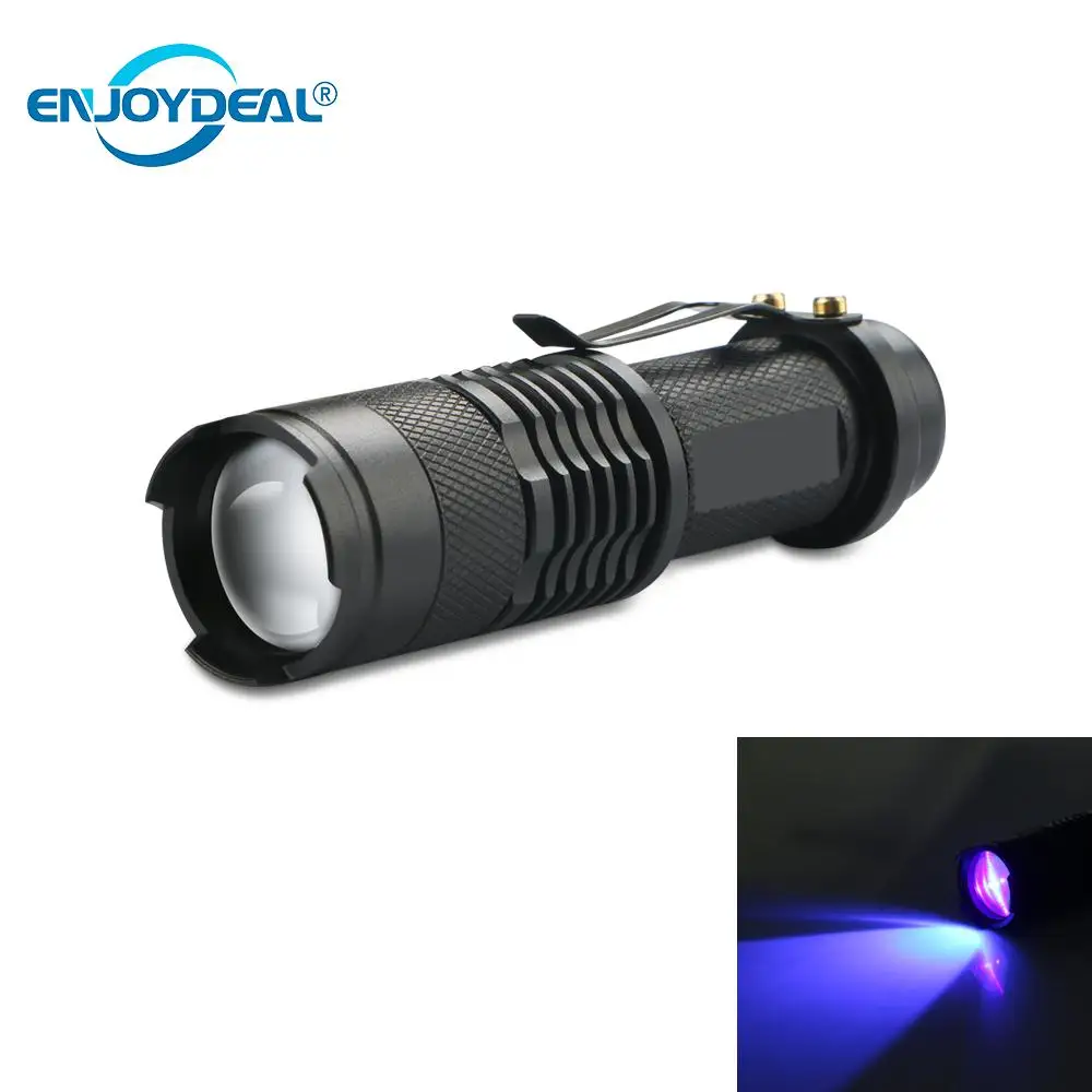 3-Mode Focus Adjustable Ultra Violet Purple UV LED Light Flashlight Torch 395nm 3-Mode Focus Adjustable Ultra Violet Purple UV LED Light Flashlight Torch 395nm