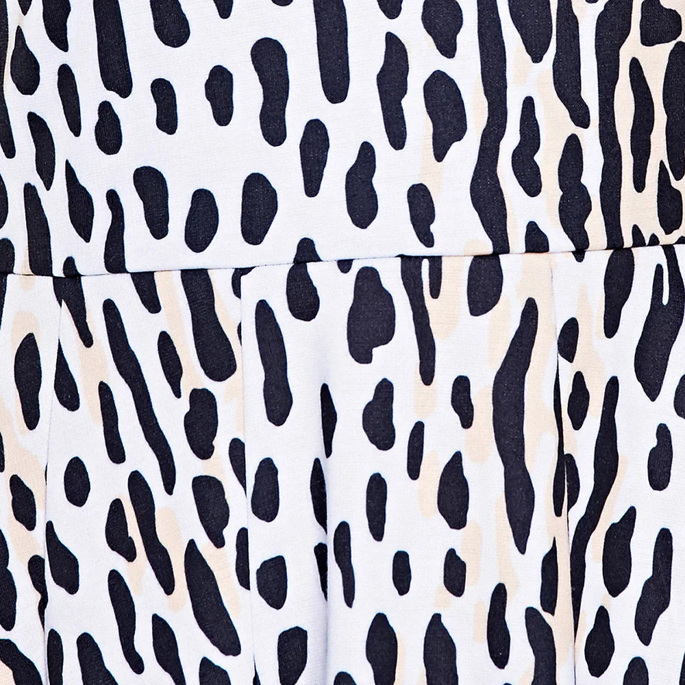 Stylish V-Neck Print A-Line Dress For Women