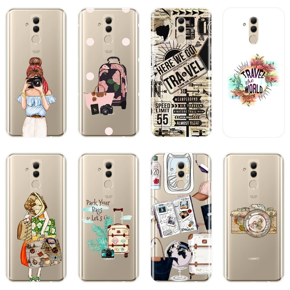 For Huawei Mate 10 20 Lite Phone Case Silicone Travel Girl Camera Cartoon Dot Soft Back Cover For Huawei Mate 7 8 9 Pro - Mobile Phone Cases & Covers - AliExpress