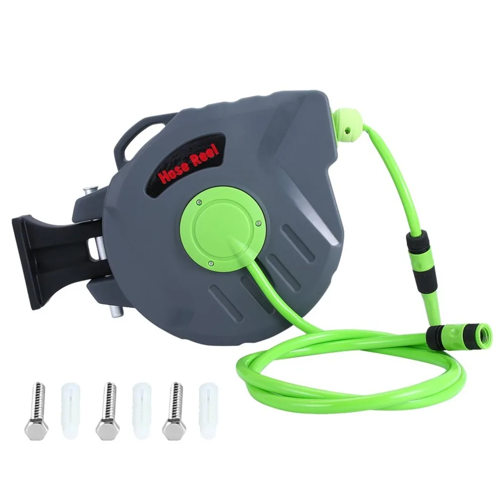 

Retractable Air Hose Reel 20M 180 Degree Swivel Air Hose Wall Mounted Extendable Auto Hose Rewind Watering Equipment