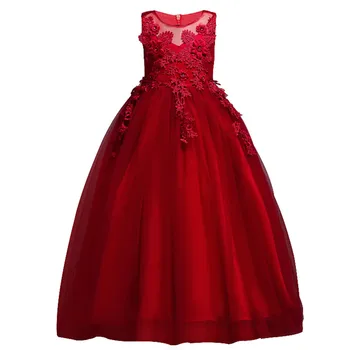 

Summer Kids Formal Dress For Girls Clothes Pink Birthday Princess Party Dress Girl Clothing Ceremonies Costume Girl Dress