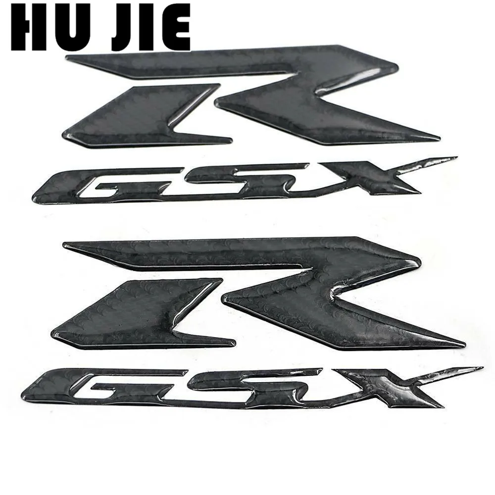 

Motorcycle 3D Logos Carbon Fiber Emblems Stickers For Suzuki GSXR GSX-R 150 250 300 600 750 1000 Hayabusa 1300