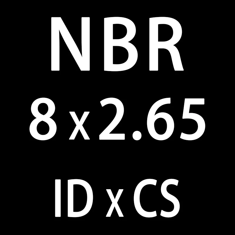 50 шт./лот резиновым кольцом NBR уплотнительное кольцо 2,65 мм Толщина ID6.75/7,1/7,6/8/8,75/9/9,5/10 мм нитрильная Резина уплотнительное кольцо прокладка кольца - Цвет: ID8mm