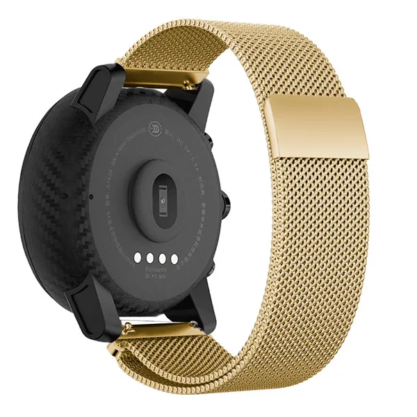 22 мм металлический ремешок из нержавеющей стали для Xiaomi Huami Amazfit Pace Stratos 2/2 S браслет Миланская петля магнитный ремешок браслет - Цвет ремешка: Gold B