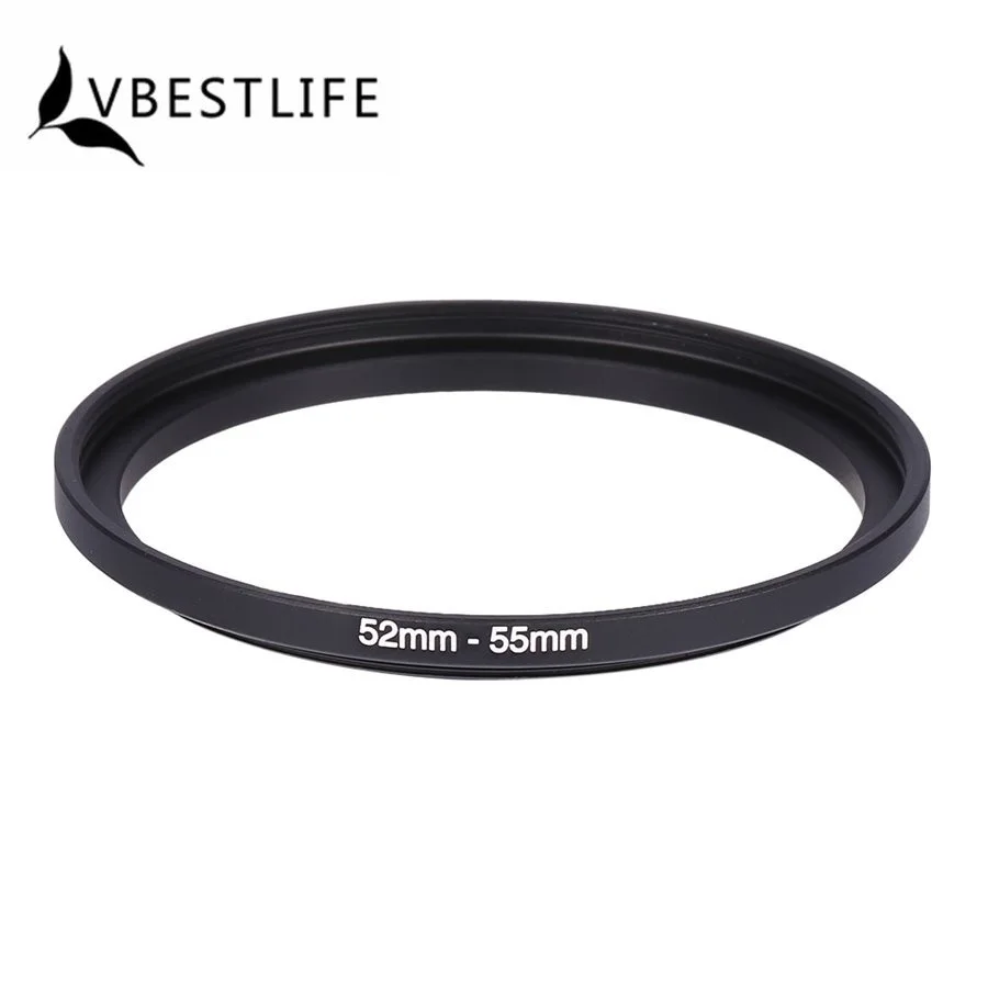 

Black Color Metal Step-up Filter Adapter Ring 52-55mm 52mm to 55mm 52-55 Lens Adapter Camera DSLR Accessories