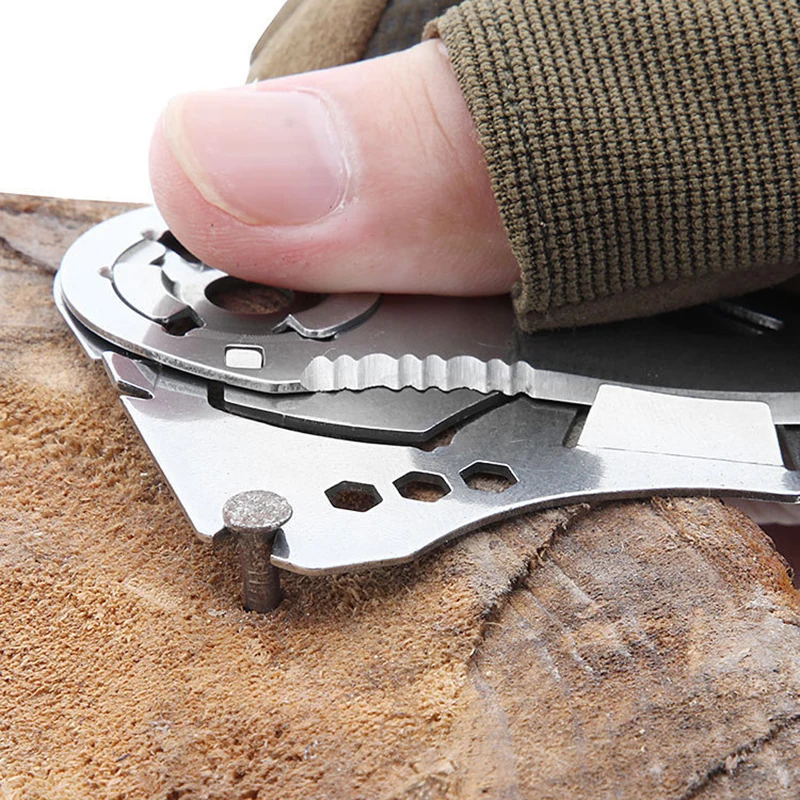 Открытый самообороны карманные ножи EDC инструменты монета круглый стальной складной нож Портативный брелок для устройства кулон ручной инструмент
