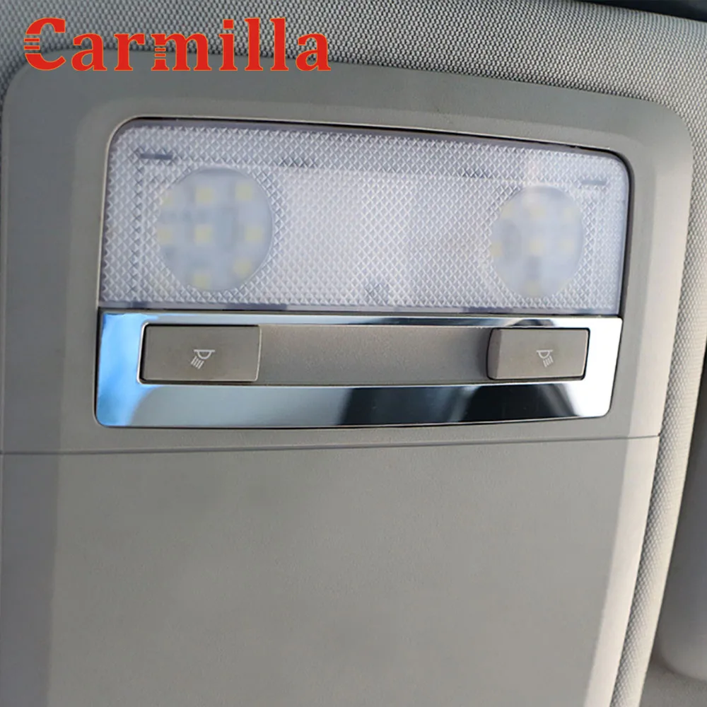 Carmilla автомобильный передний светильник для чтения из нержавеющей стали, рамка для Chevy Cruze 2009 до, крышка для лампы для чтения на крышу, Накладка для Chevrolet