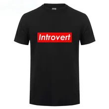 

GILDAN Introvert Red Box Logo T-Shirt - Anti Social Leave me Alone
