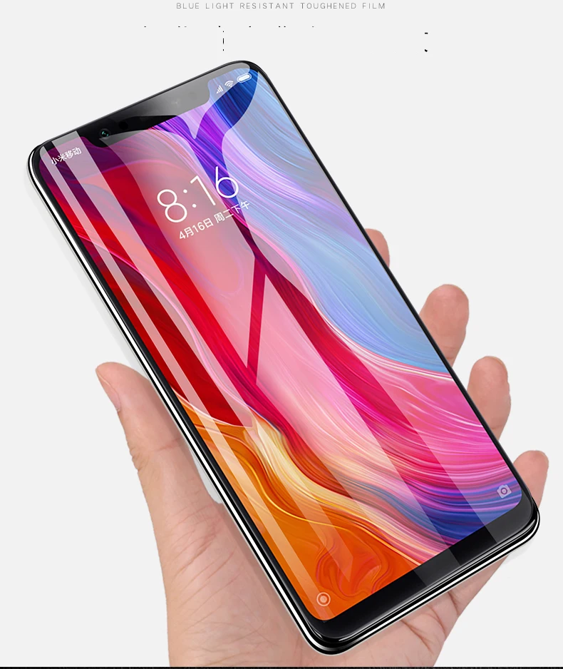 Полное закаленное стекло для Xiaomi MAX2 MIX2 5X 6X 8 Redmi 5 4X Note 3 5A S2 защита экрана анти Blu-Ray |