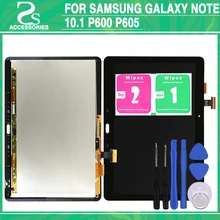 Diuji P600 LCD Panel Layar Sentuh untuk Samsung GALAXY Catatan 10.1 P605 Tampilan Layar Sentuh Digitizer Sensor Depan Kaca Perakitan